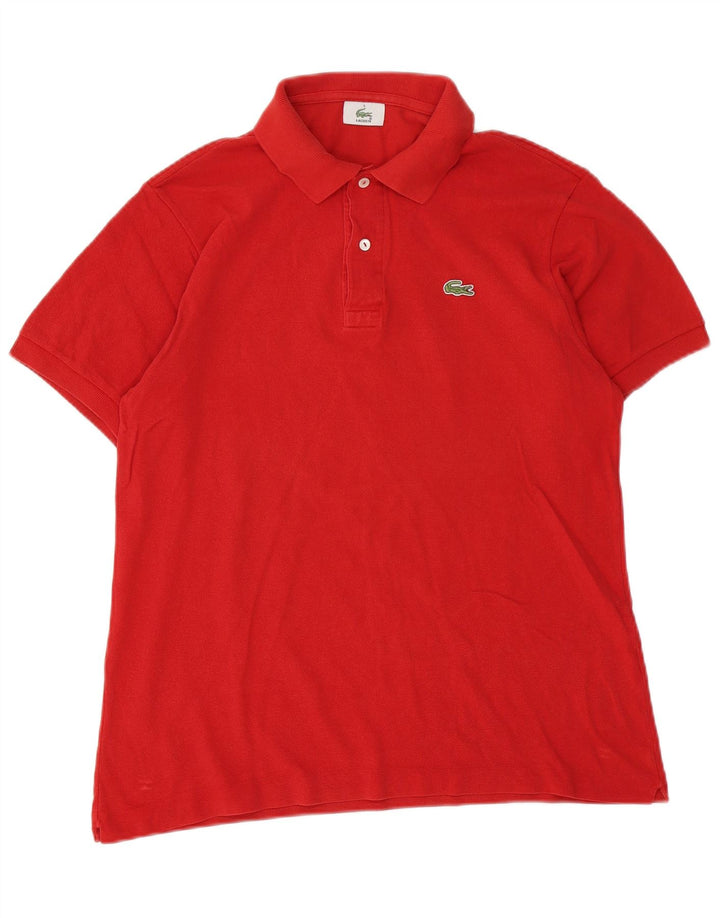 Мужская рубашка-поло Lacoste, размер 5, большая красная хлопковая ткань