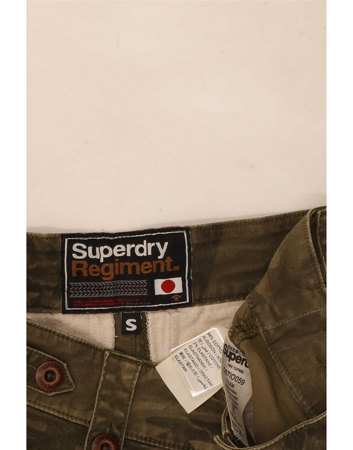 Женские шорты карго Superdry, маленькие W30, камуфляжный хлопок цвета хаки
