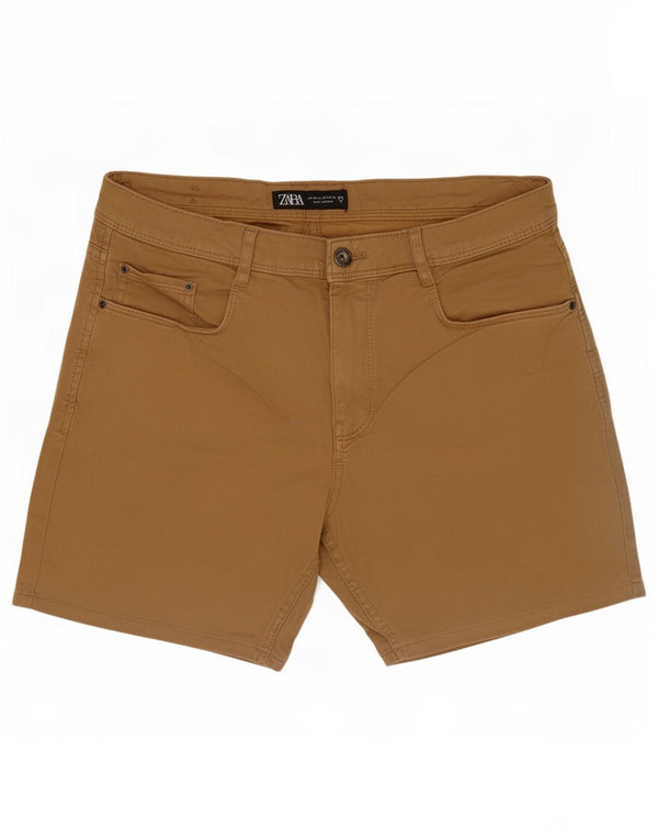 Мужские джинсовые шорты Zara EU 42, большие, W32, бежевые, хлопок