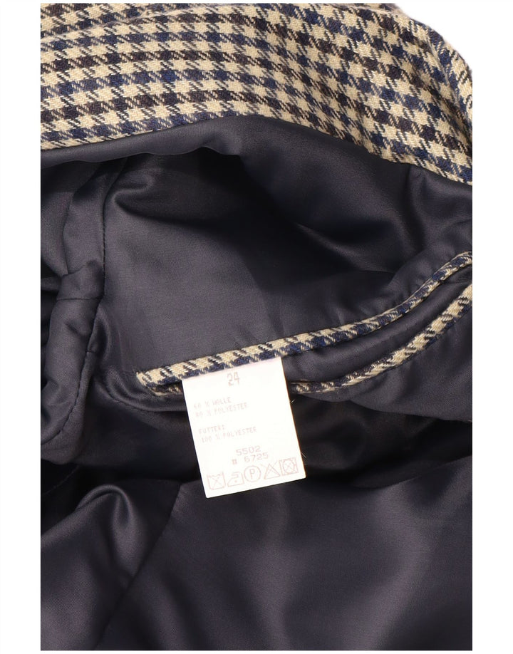 ВИНТАЖНЫЙ мужской пиджак на 2 пуговицах, Великобритания, 38, средний, разноцветный, с узором «гусиные лапки»