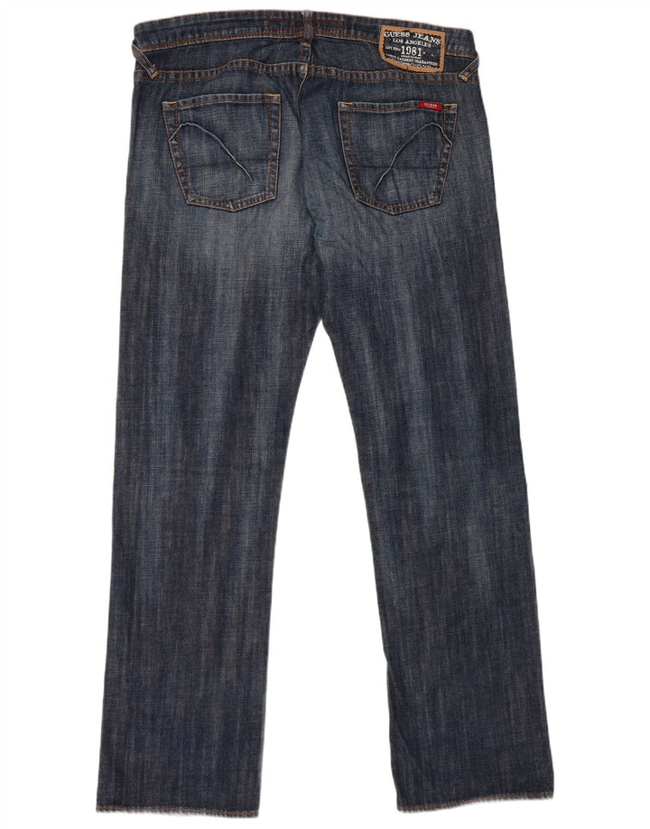 Мужские прямые джинсы Guess W38 L34 синие, хлопок