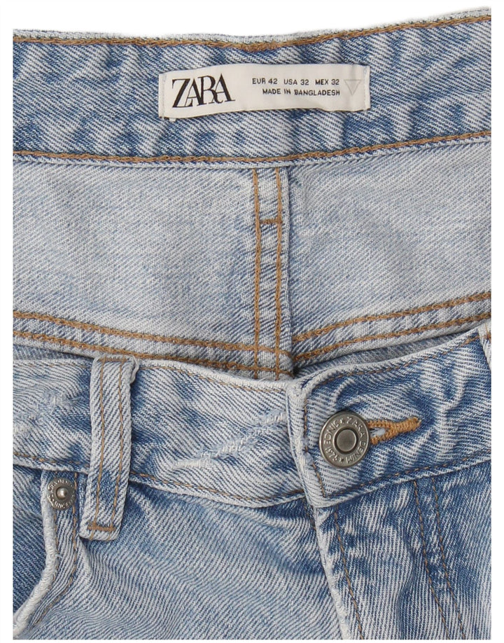 ZARA Mens Distressed Straight Jeans EU 42 Large W32 L30 Blue