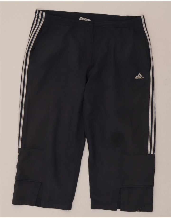 Женские прямые капри Adidas UK 16, большой темно-синий полиэстер