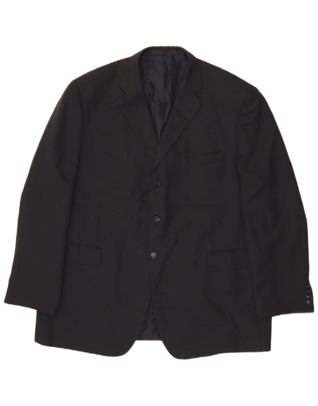 Мужской пиджак Marks & Spencer с 3 пуговицами, Великобритания 48, 2XL, темно-синий, полиэстер
