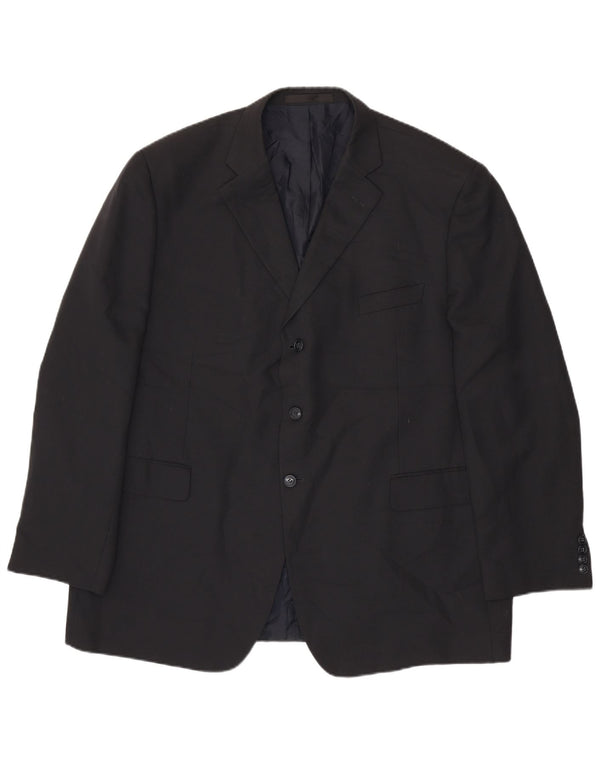 Мужской пиджак Marks & Spencer с 3 пуговицами, Великобритания 48, 2XL, темно-синий, полиэстер