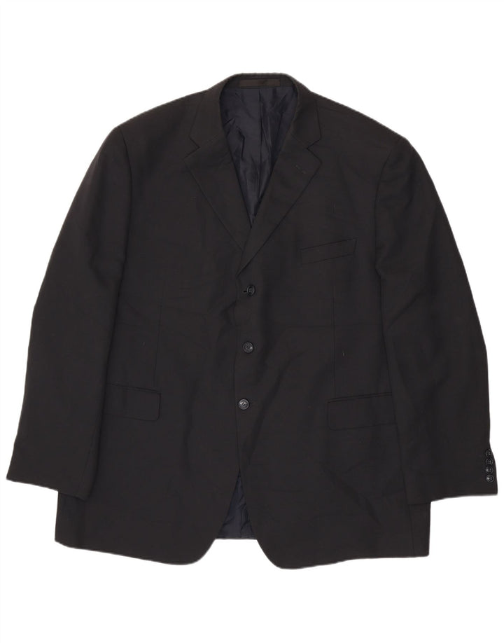 Мужской пиджак Marks & Spencer с 3 пуговицами, Великобритания 48, 2XL, темно-синий, полиэстер