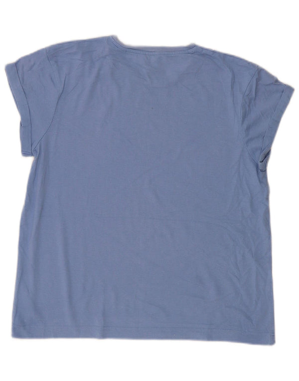 Женская футболка Jack Wills Top UK 8, маленькая, синяя, хлопок