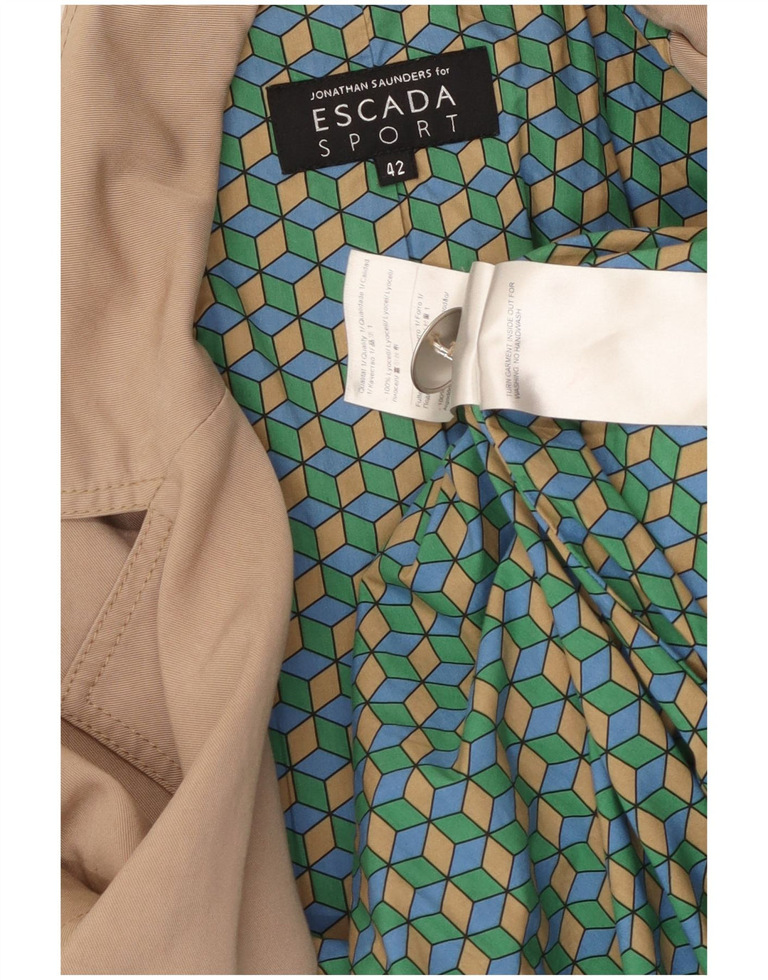 Тренч женский ESCADA EU 42, большой, бежевый, лиоцелл