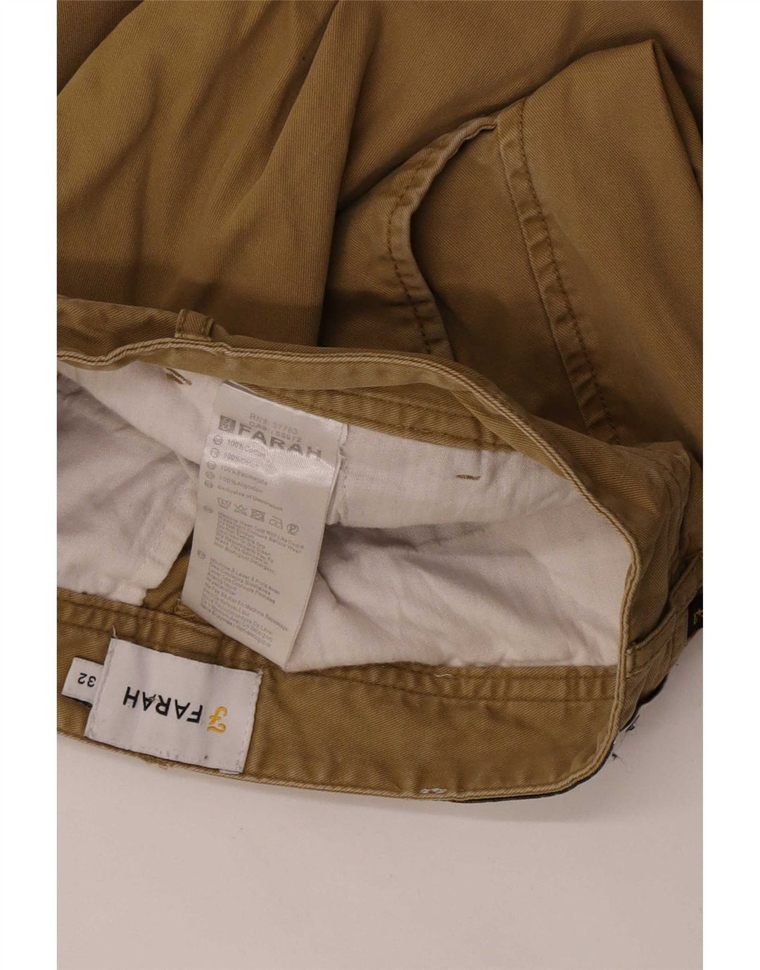 Мужские шорты чинос Farah Medium W32 Хаки Хлопок