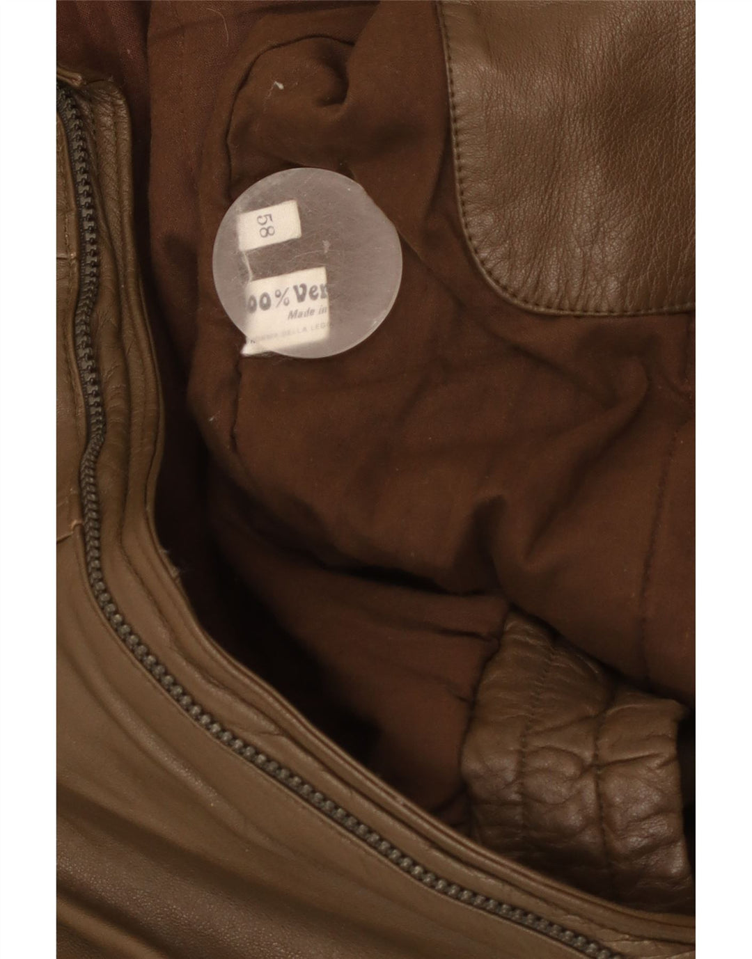 Винтажная мужская кожаная куртка UK 40, большая кожа цвета хаки