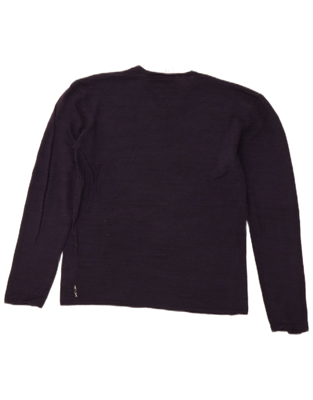 ARMANI EXCHANGE Женский джемпер с v-образным вырезом UK 12 Medium Navy Blue