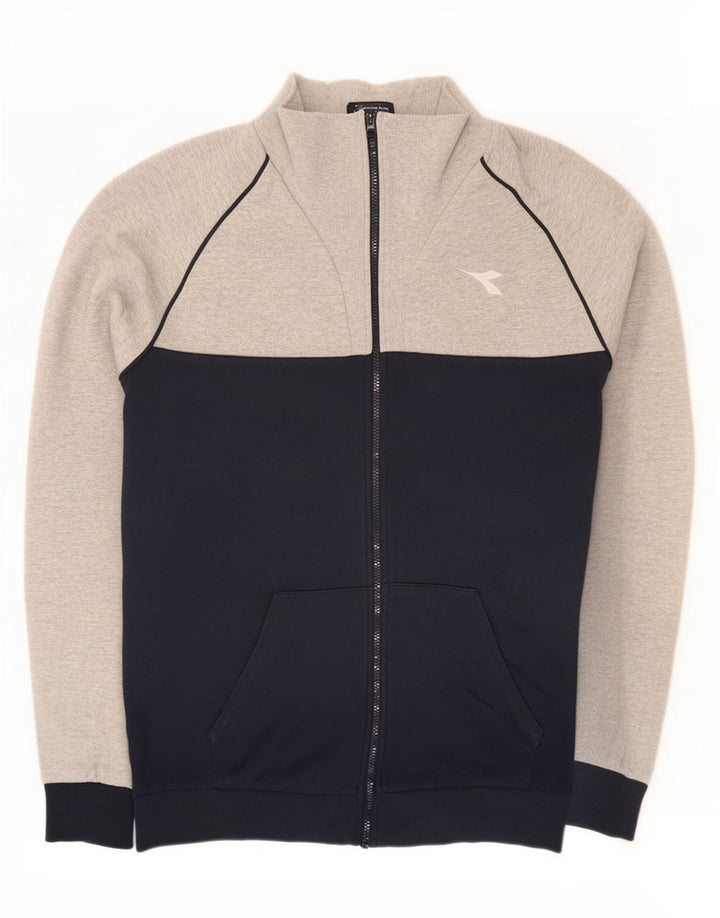 Мужской спортивный костюм Diadora 3XL, серый с цветными блоками