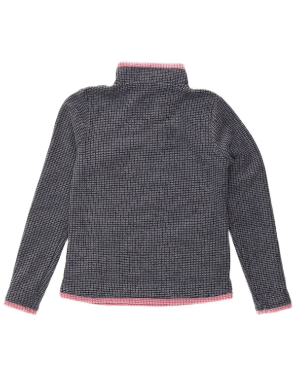 Женский флисовый джемпер WEIRD FISH с воротником на молнии, размер UK 8, маленький, темно-синий, полиэстер