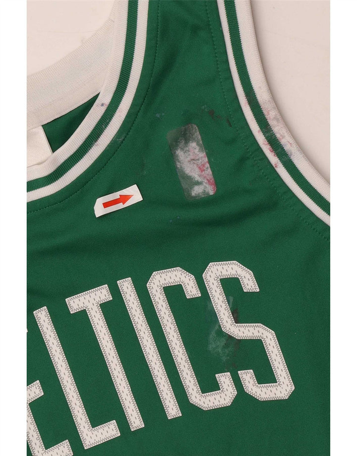Adidas Boys Celtics Графический жилет 13-14 лет Зеленый полиэстер