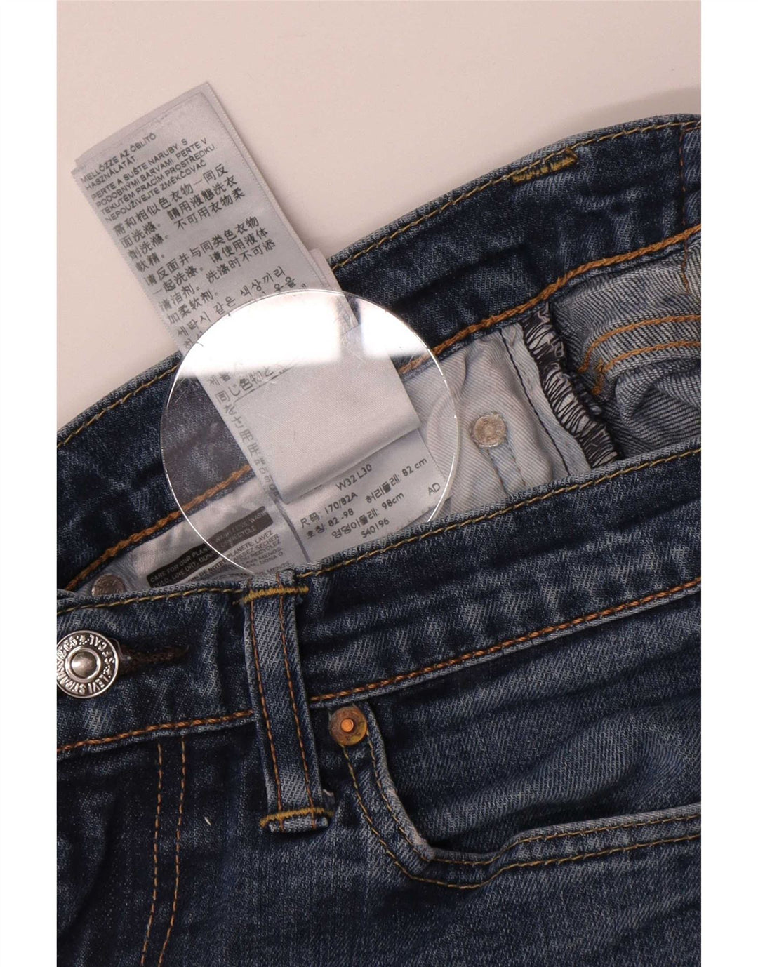 Женские укороченные джинсы Levi's Slim W32 L26, синие, хлопок