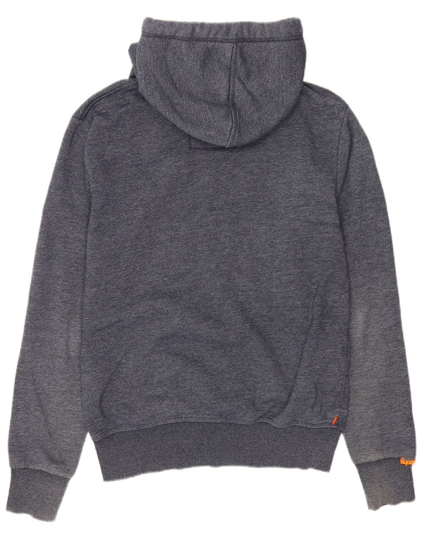 Superdry Mens Zip Hoodie Sweater XL Navy Blue Cotton