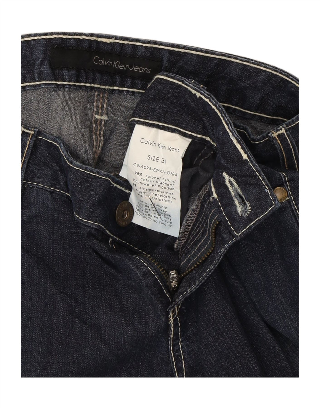 Женские джинсовые шорты Calvin Klein W31, средний темно-синий, хлопок