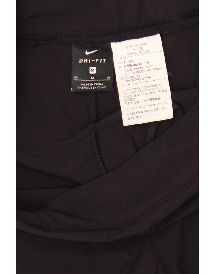 Женские леггинсы Nike Dri Fit UK 14, средний черный нейлон