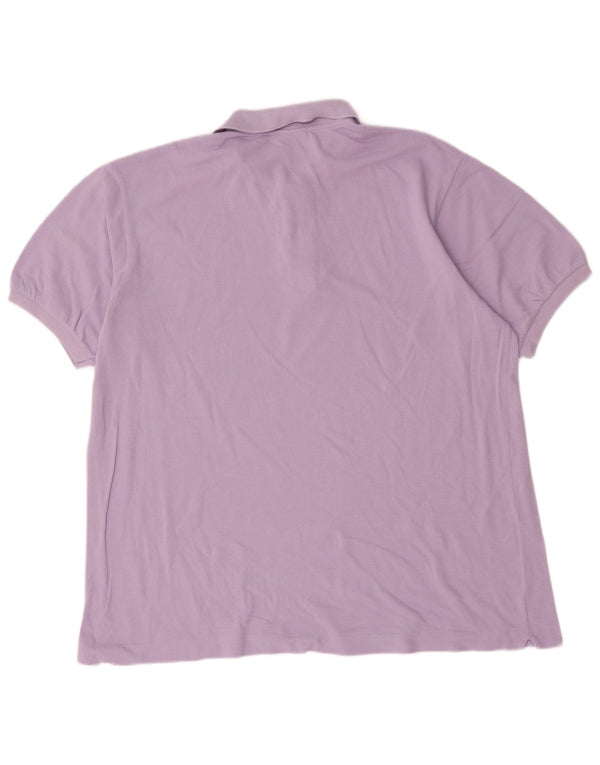 Мужская рубашка-поло Lacoste, размер 7, 2XL, фиолетовый хлопок