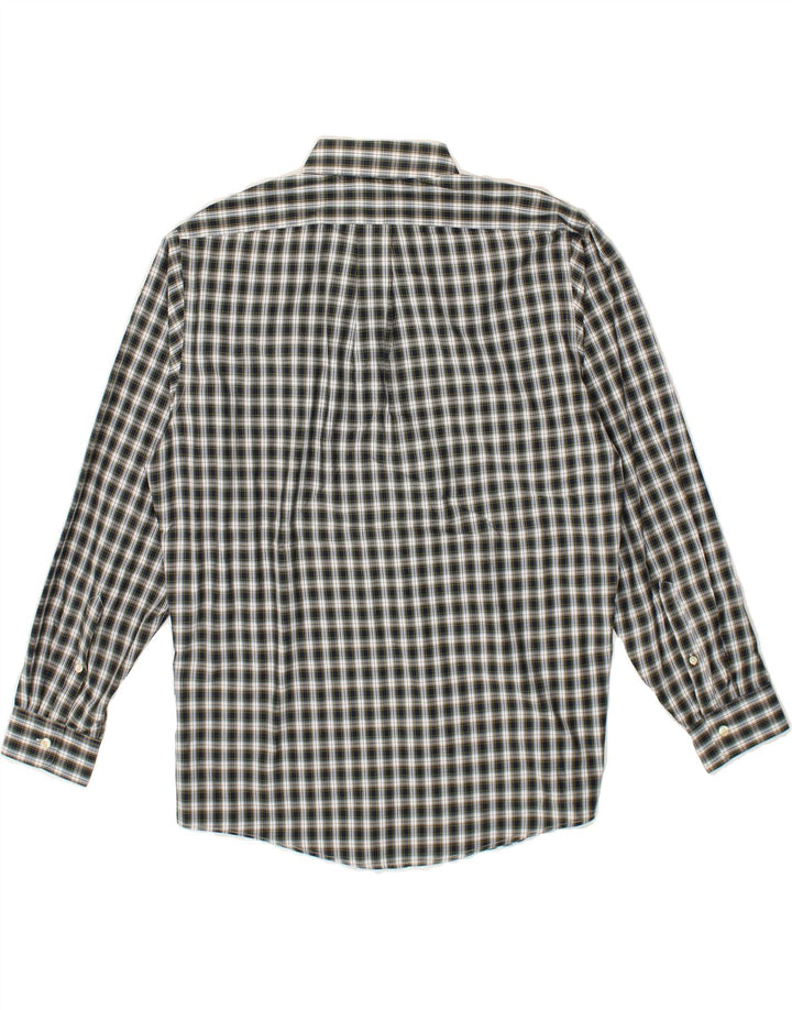 EDDIE BAUER Mens Relaxed Fit Shirt Medium Green Check Cotton Vintage Eddie Bauer and Second-Hand Eddie Bauer from Messina Hembry 