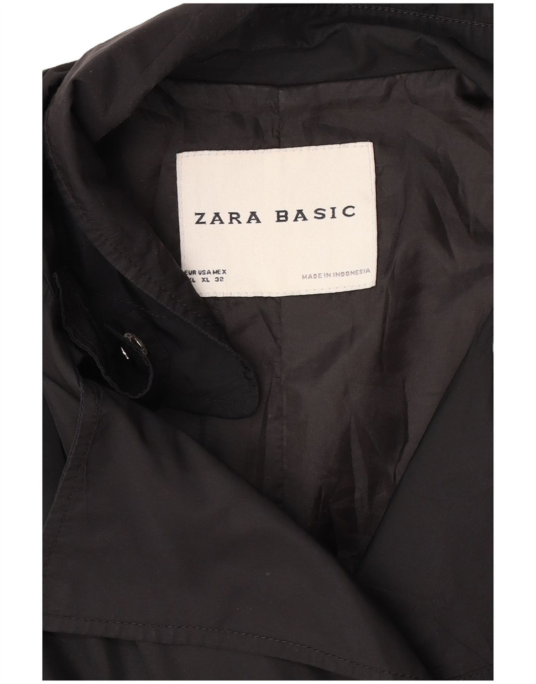 Женский тренч Zara UK 18 XL, черный