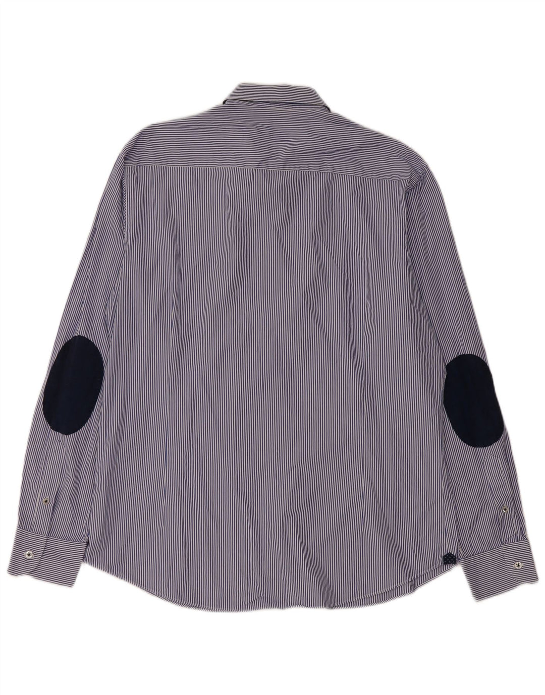 Мужская рубашка MASSIMO DUTTI XL синяя в тонкую полоску