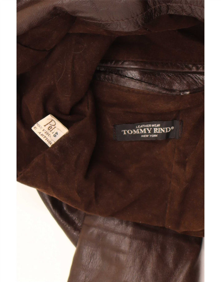 Винтажная мужская кожаная куртка IT 48 Medium Brown Leather