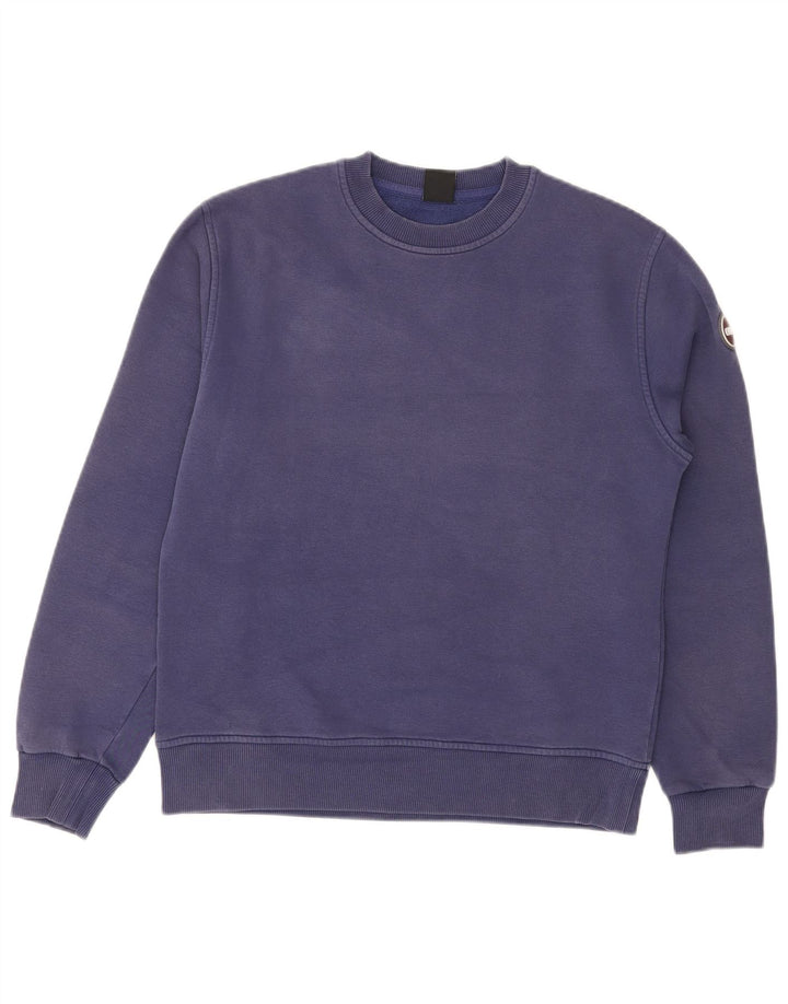 COLMAR Womens Sweatshirt Jumper UK 14 Medium Blue Cotton