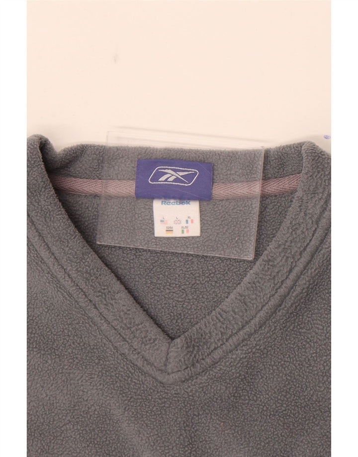 Мужской флисовый джемпер Reebok большой серый полиэстер