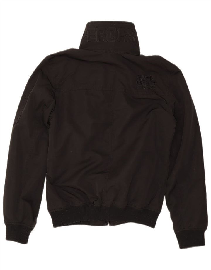 Мужская куртка-бомбер с рисунком Superdry UK 38, средний черный полиэстер