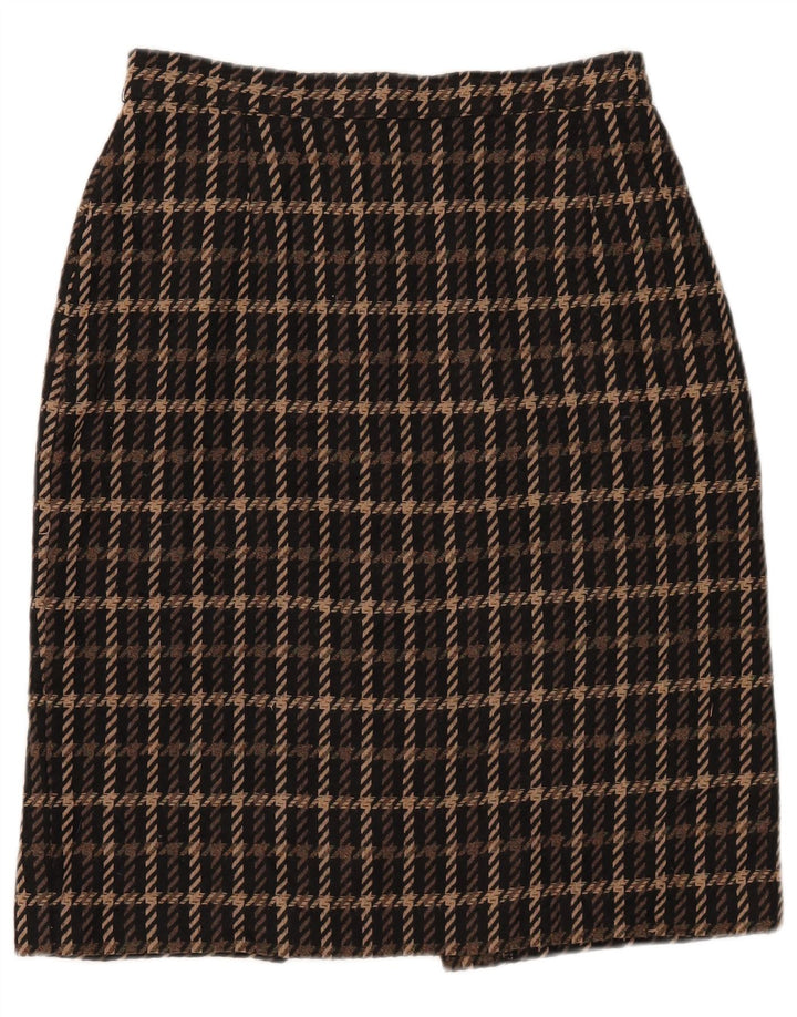 Женская юбка-карандаш Marks & Spencer UK 14 Medium W28 Коричневая акриловая клетка в клетку