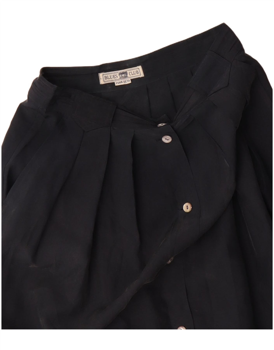 Женская юбка трапециевидной формы с завышенной талией BLUES CLUB W26, маленькая, черная, шелковая