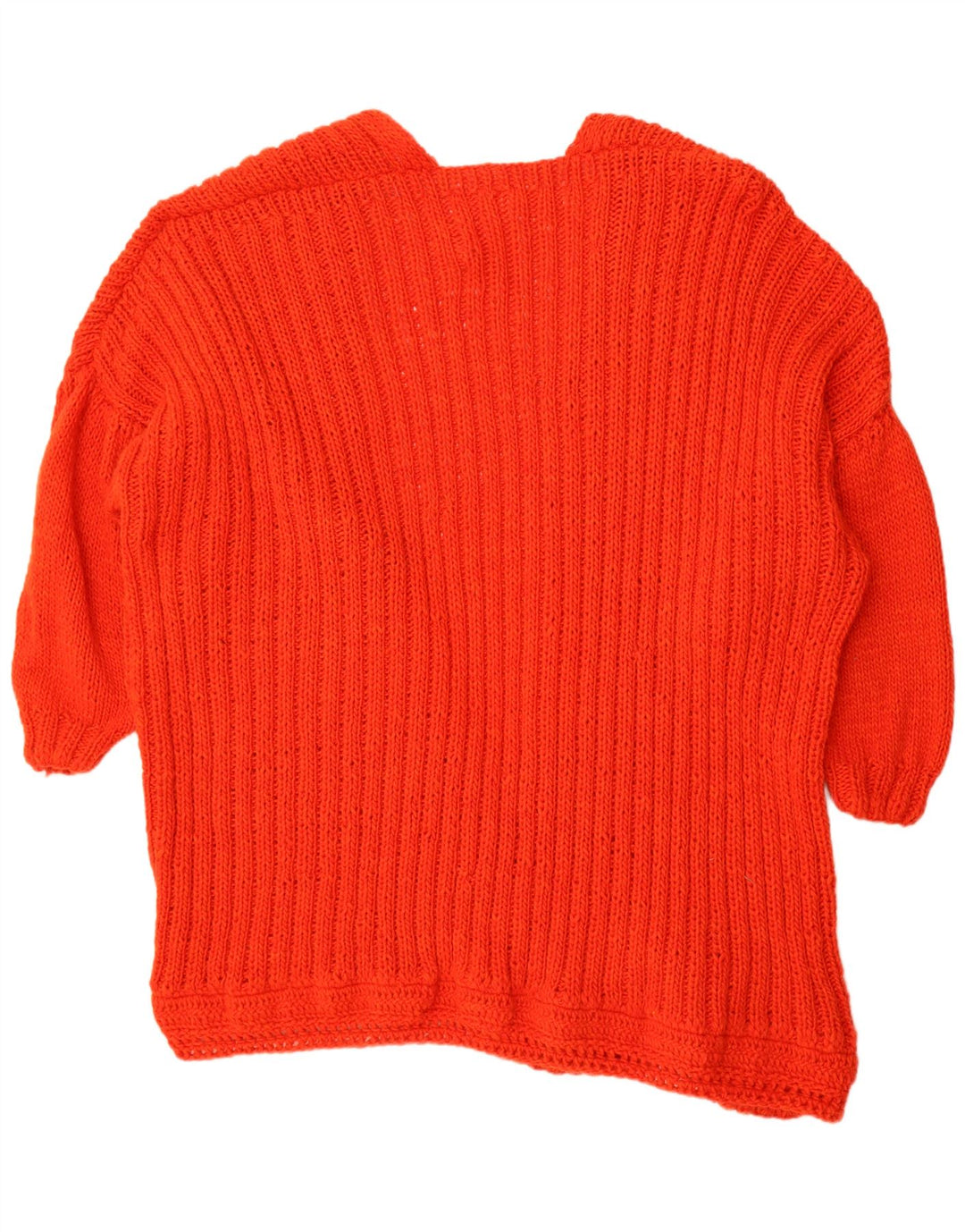 Винтажный женский свободный открытый кардиган, свитер UK 14, средний красный