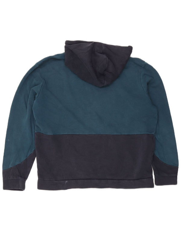 Мужской джемпер с капюшоном Jack & Jones с рисунком 2XL, темно-синий, хлопок с цветными блоками