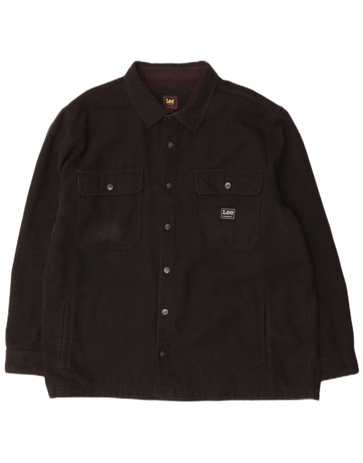 Мужская фланелевая рубашка Lee 2XL, черная шерсть