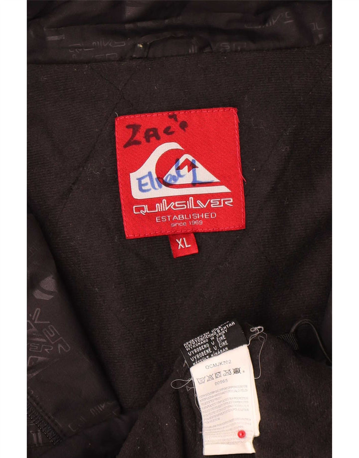 Мужской спортивный костюм с капюшоном Quiksilver, верхняя куртка XL, черный полиэстер