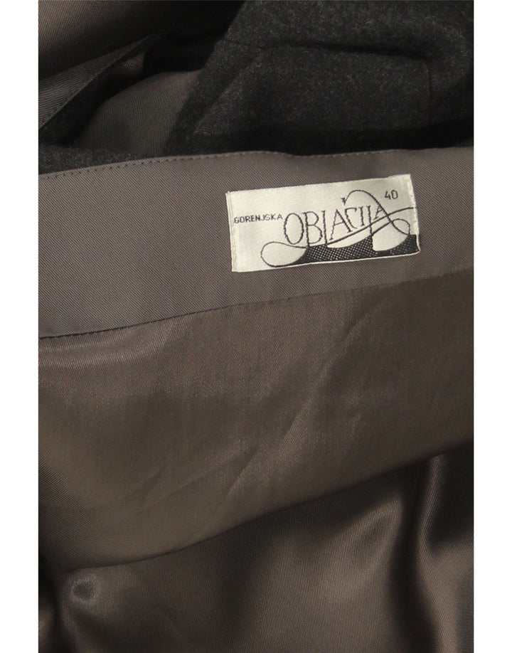 ВИНТАЖНОЕ женское пальто оверсайз EU 40, средний серый цвет, шерсть