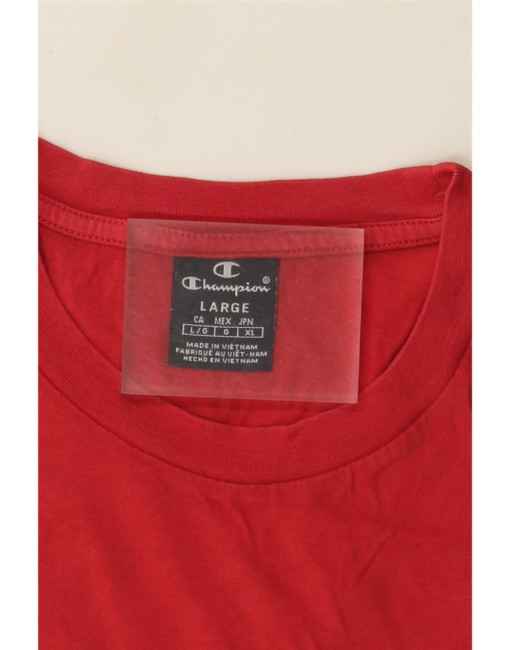 Мужская футболка с рисунком Champion, большая красная