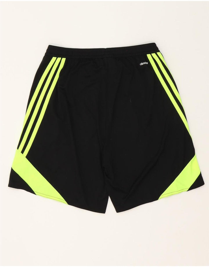 Мужские спортивные шорты ADIDAS Climalite, средний черный, полиэстер с цветными блоками