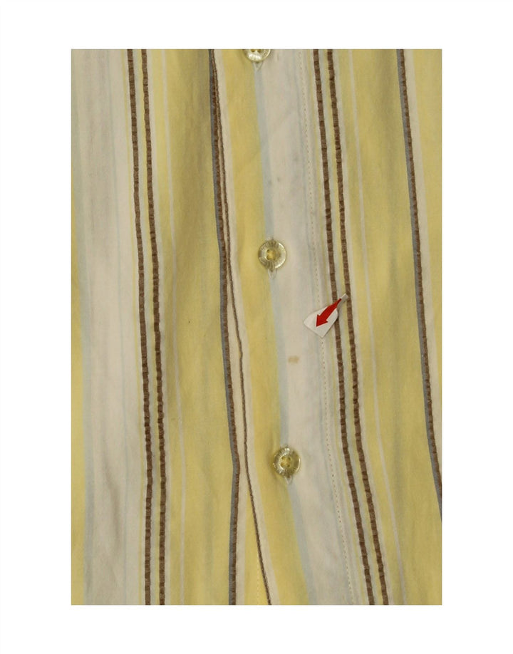 MUSTANG Mens Short Sleeve Shirt Medium Yellow Striped Vintage Mustang and Second-Hand Mustang from Messina Hembry 