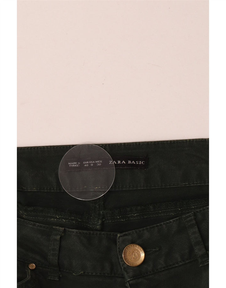 Женские укороченные джинсы Zara Slim EU 40 Medium W30 L24 Зеленые