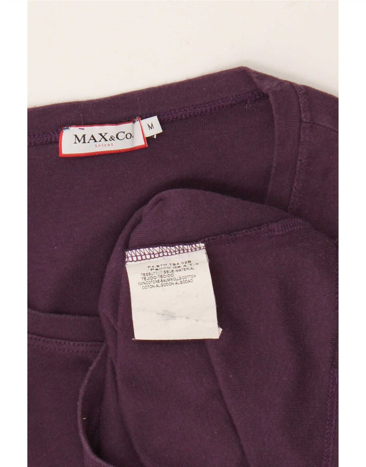 Женский жилет приталенного кроя Max & Co., хлопковый топ UK 12, средний фиолетовый цвет