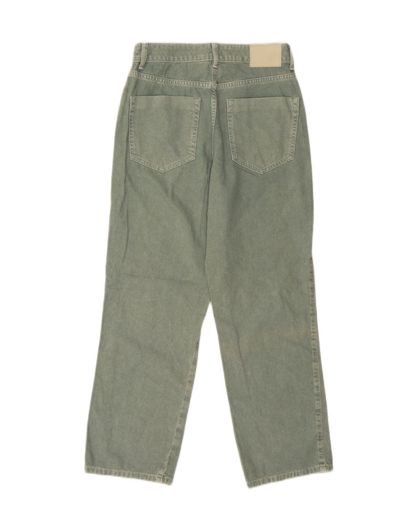Женские зауженные джинсы Zara EU 38, маленькие W28 L27, зеленый хлопок