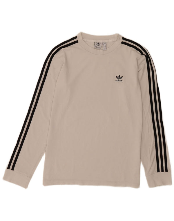 Женский топ Adidas с длинным рукавом UK 12, средний белый