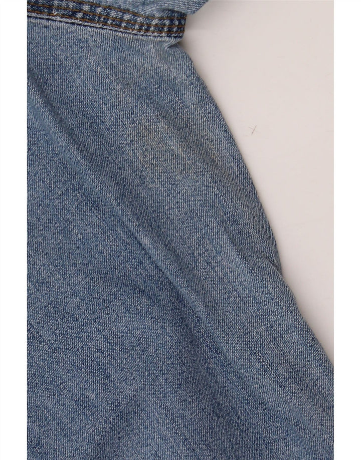 Винтажный женский комбинезон для беременных, джинсы большого размера W40 L30, синий хлопок