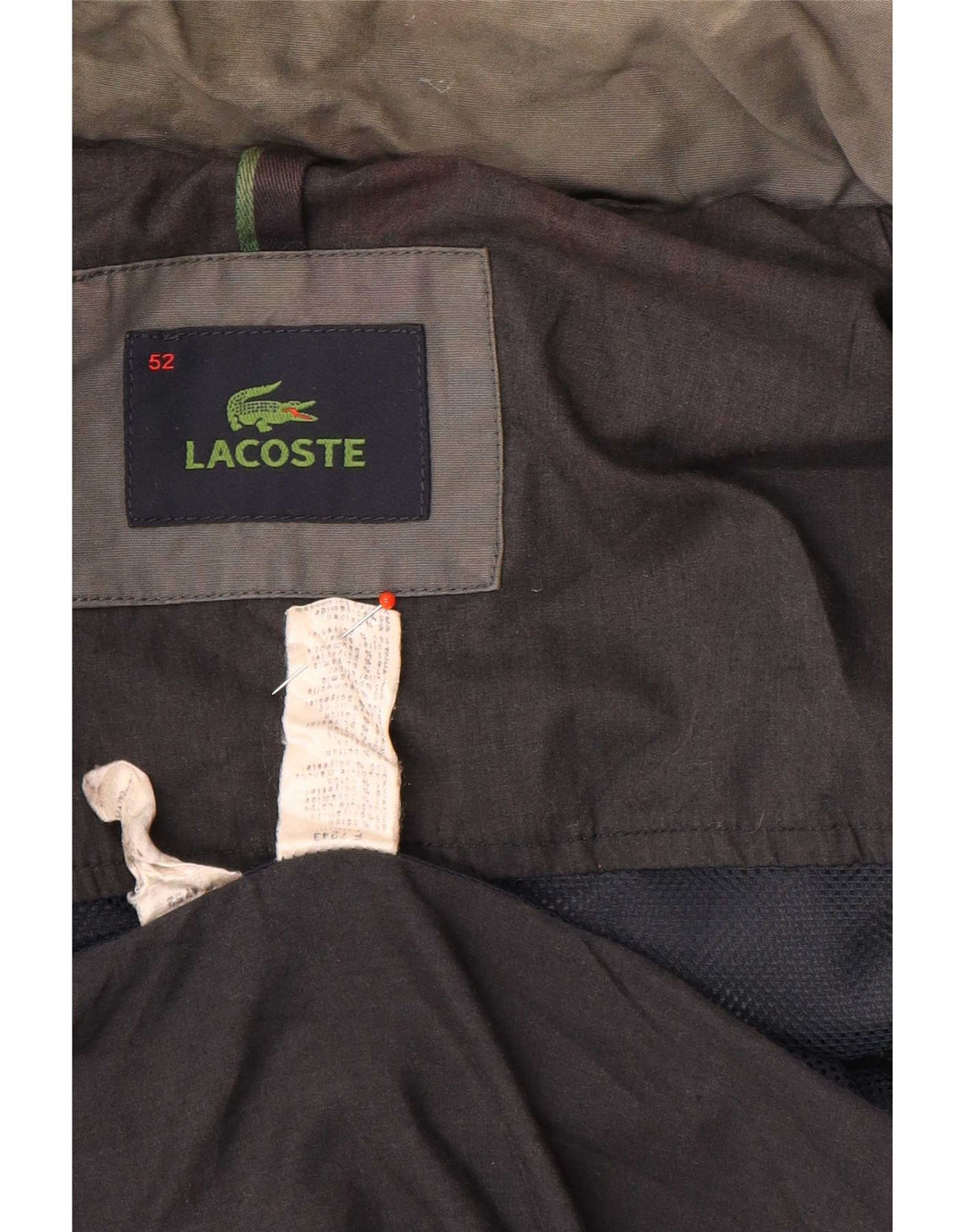 Мужской бомбер Lacoste IT 52 XL с капюшоном, серый хлопок
