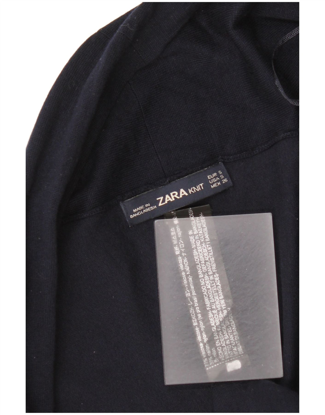 Женский открытый кардиган Zara UK 10, маленький темно-синий из вискозы