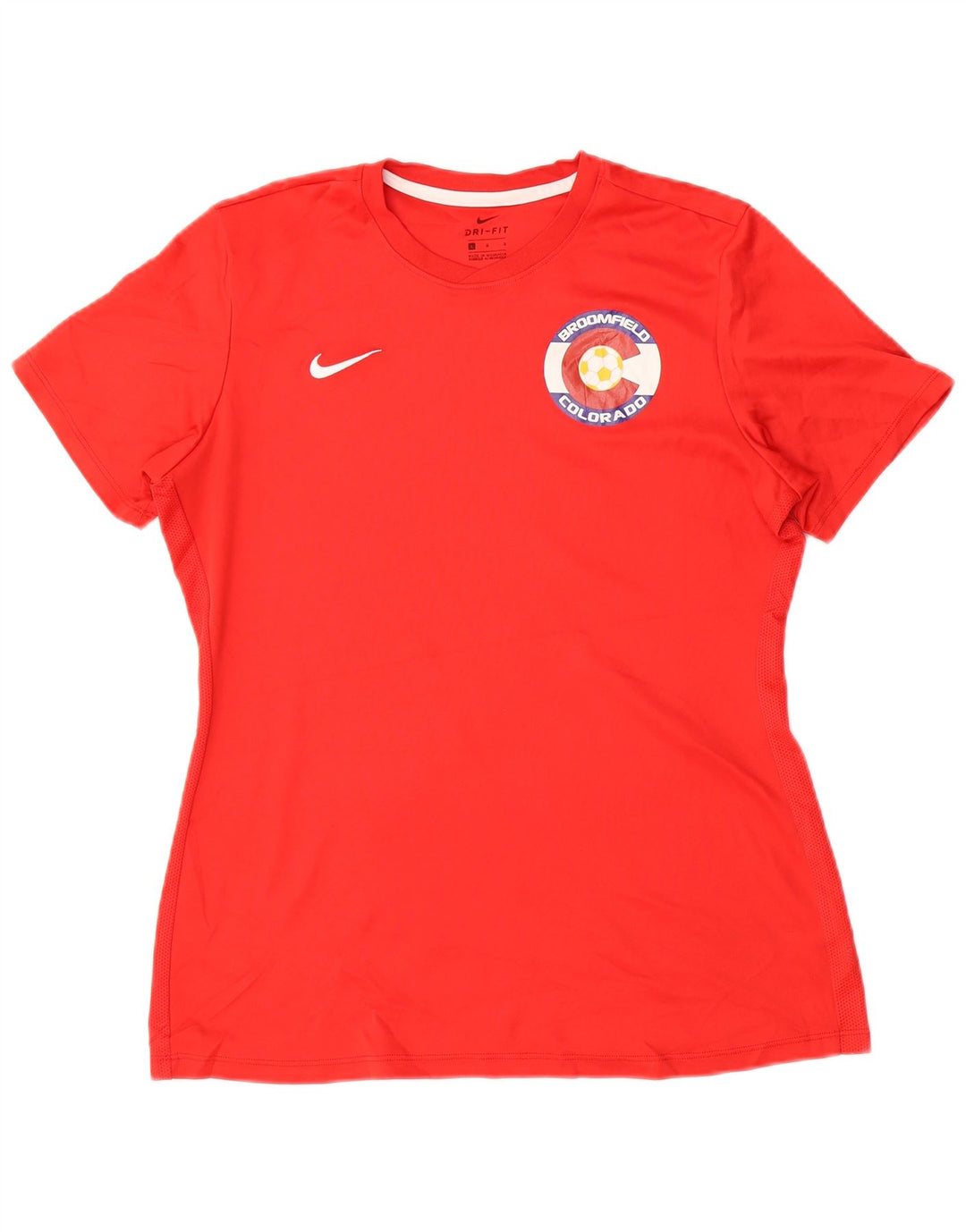 Женская футболка NIKE Dri Fit Top UK 16, большой красный полиэстер