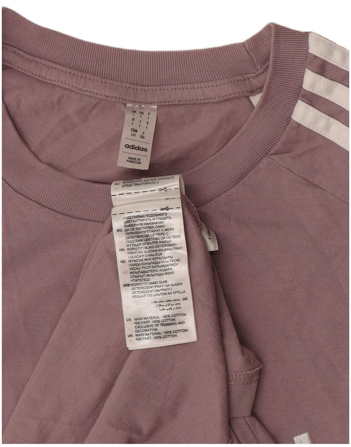 Мужская футболка Adidas Top большого размера из хлопка фиолетового цвета