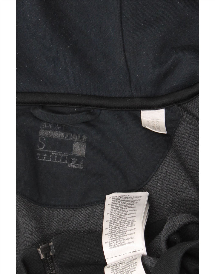 Мужской свитер с капюшоном ADIDAS Climalite на молнии, маленький серый, хлопок с цветными блоками